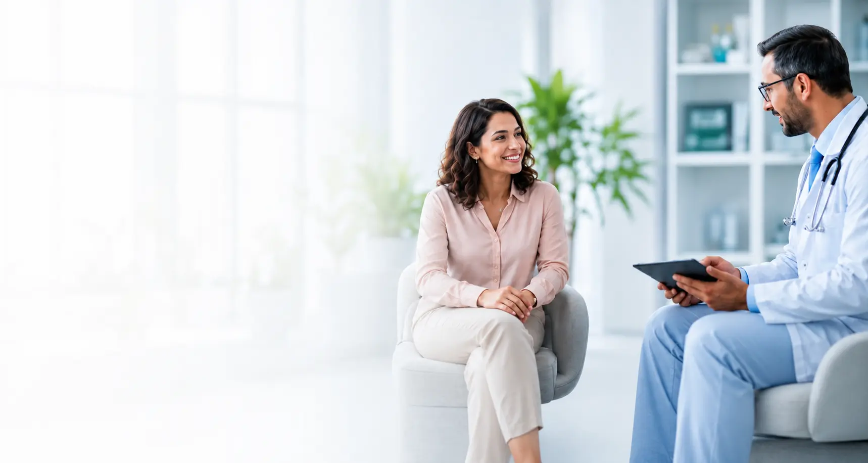 Doctor consulting with a patient using the Nabed platform