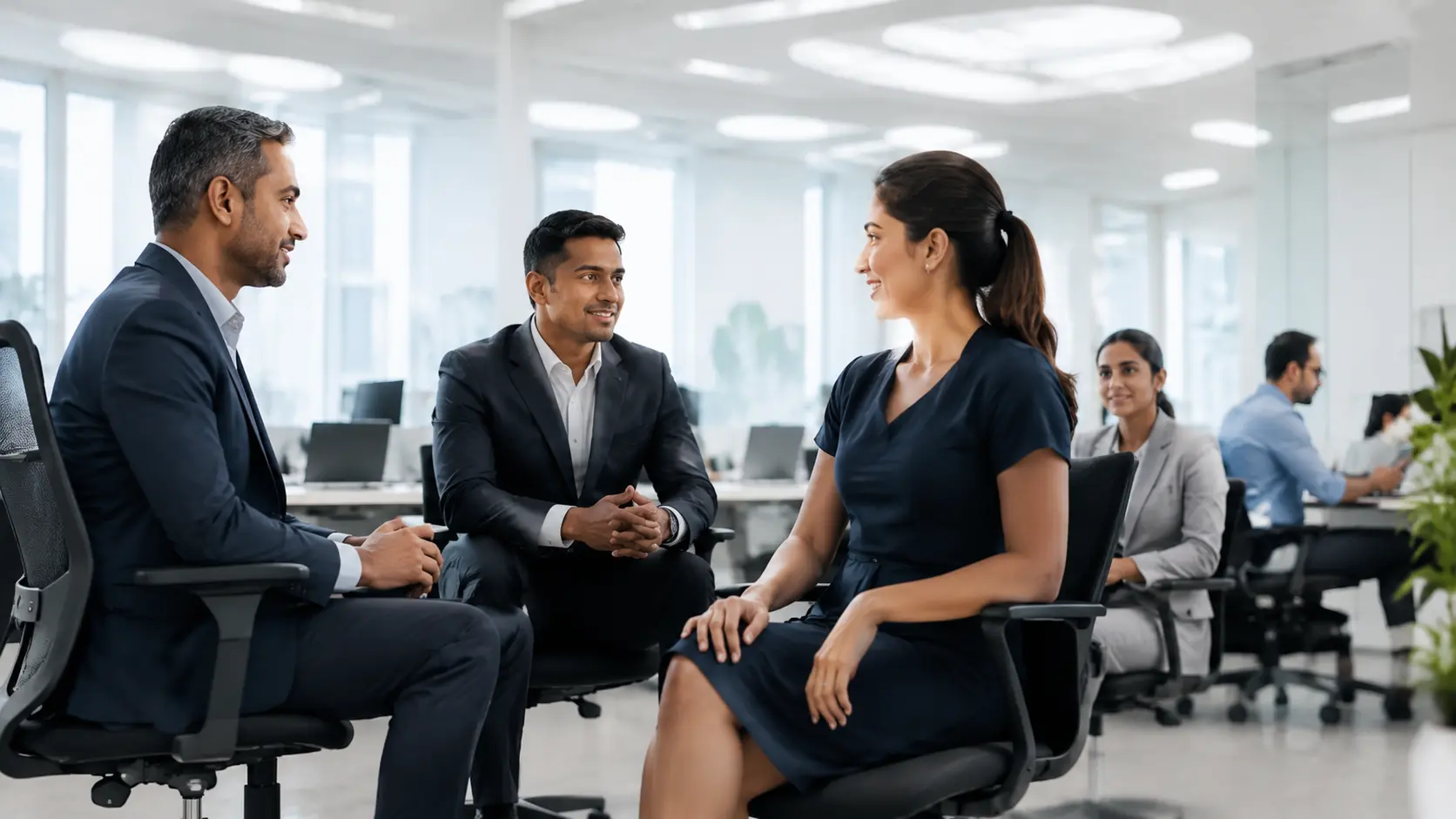 Illustration of colleagues in a workplace wellbeing programme