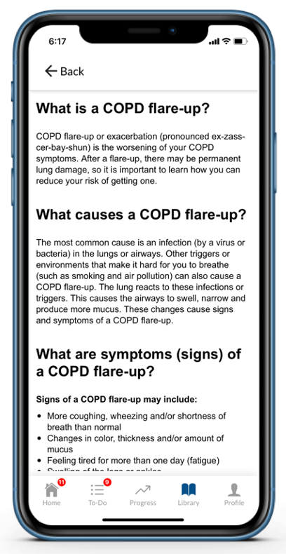Nabed chronic care education — what is a COPD flare-up